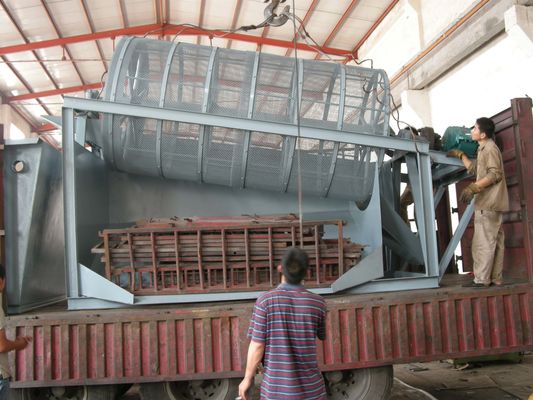 Stainless Steel Roller Type Screen Drum Sieve Machine voor 2200 KG scheiding screening