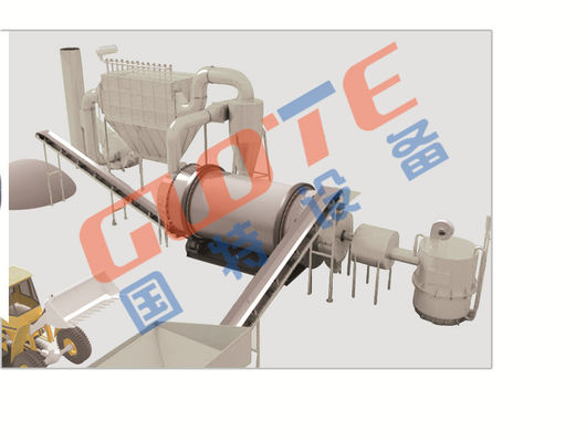 Driecilinder roterende droogmachine droog nat poeder of zand onder 20-40 mm