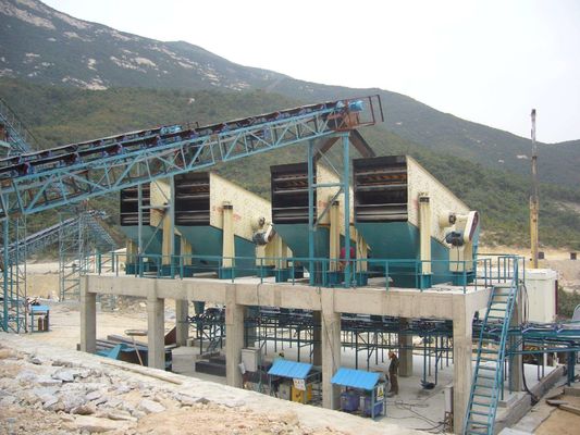 Draagbare granitrecyclingmachine met trillend scherm
