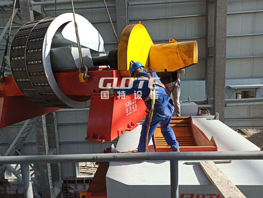 Verticale ring pulserende magnetische scheider met motor