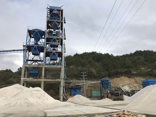 Plant voor het schrobben, slijpen en ontwateren van silicazand Installatie onder begeleiding van een ingenieur