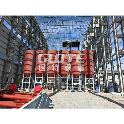 Pumpgedreven zuurwasinstallatie voor 1-10 cm kwartssteen/4-120 mesh kwartszandwassen