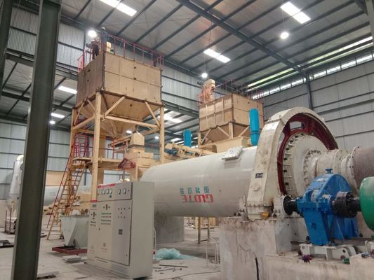 98% Capaciteit Quartz Sand Powder Machine Ball Grinding Mill 5-12m Lengte voor producten