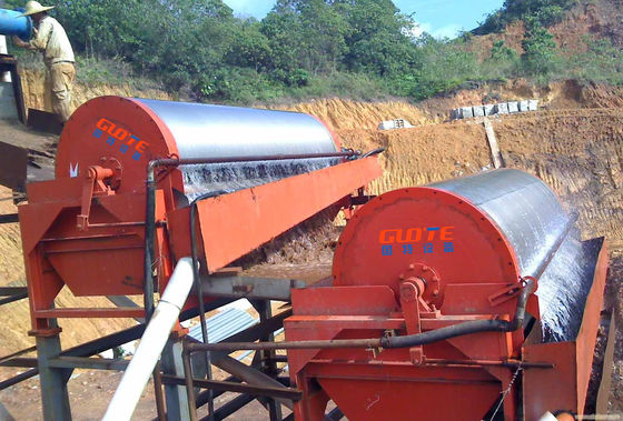 2350 KG natte magnetische trommelseparator voor magnetite ilmenite tantalum Gemakkelijk te installeren